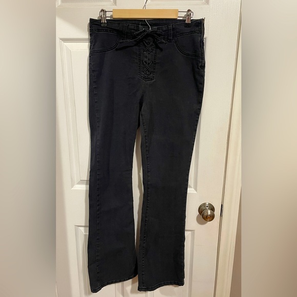 High Rise Lace Up Boot Jeans - Picture 4 of 16